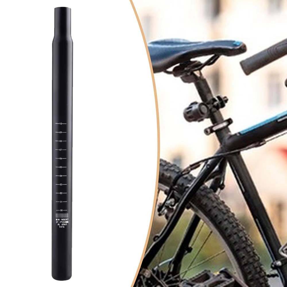 Aluminium Zink Zinklegering Cykelsadelstolpe 450 mm Längd Landsvägscykelsadelstolpe MTB Sadelrör Mountainbike svart