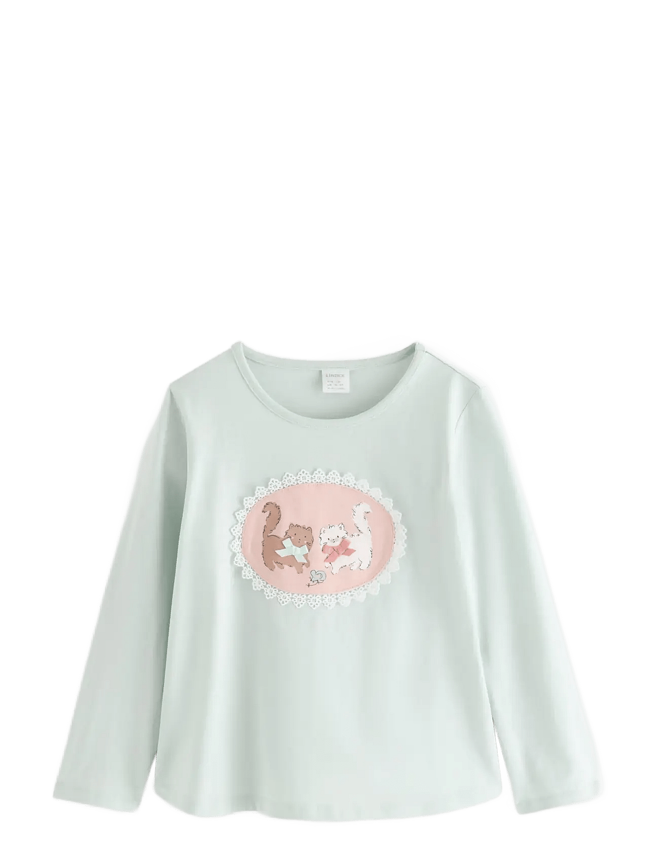LINDEX Long-Sleeved Top With Cat Motif | Blue | 128