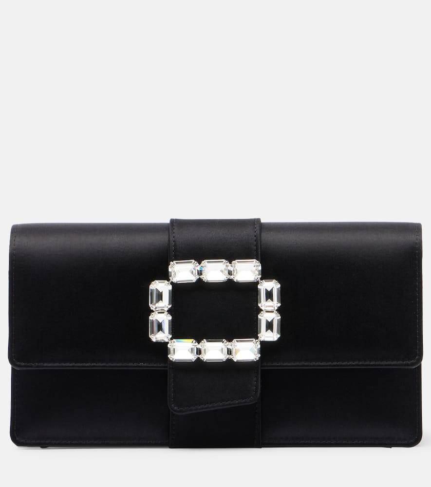 Manolo Blahnik Clutch Maycapjou de satén - negro - Talla Única