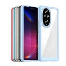 TailTech fodral till HONOR 200 Pro fodral HONOR 200 Pro telefonfodral, transparent akrylfodral kompatibelt med HONOR 200 Pro blått fodral