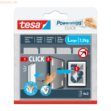 10 x Tesa Powerstrips Click Large 77722-00000-00