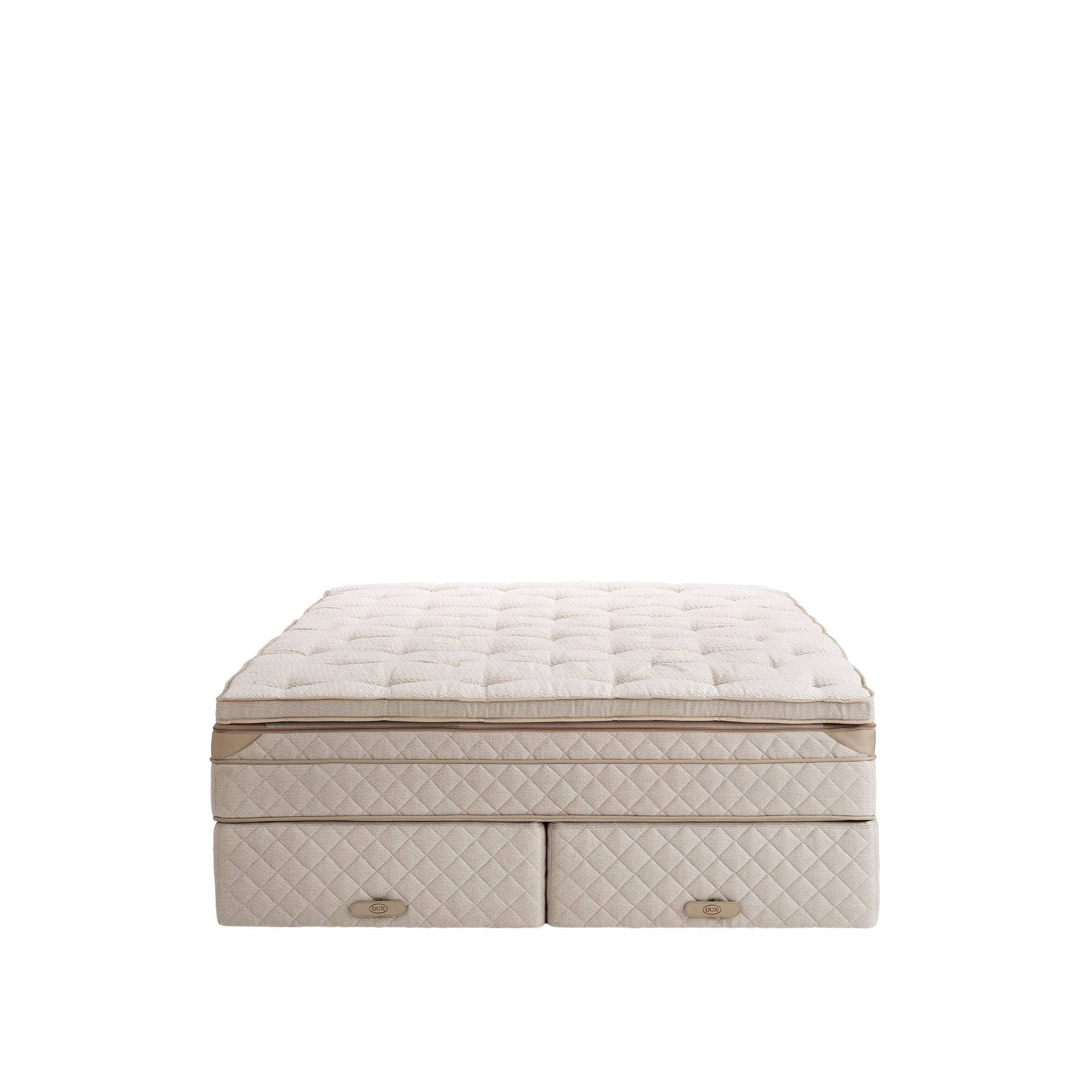 DUX - Dux 80 resårbotten/ Dux 80 resårmadrass medium/ Top Pad Bäddmadrass 160x200 cm/ Utan sängben - Sängar - Beige