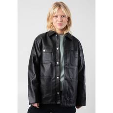 Carhartt WIP - W' Michigan Black - Jacke - Schwarz - M - 100% Polyester,gid://shopify/Metaobject/89298469101,Kunstleder