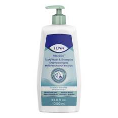 Tena, Shampoo and Body Wash Unscented, 33.8 Oz