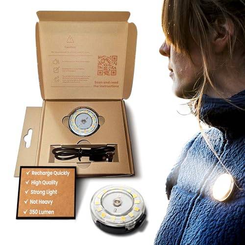GelaLight, bärbar lampa, reflex, fäster på tyg utan tillbehör, Mini-LED-ficklampa, vattentålig, handsfree ficklampa liten, arbete, reparation, batteri ingår