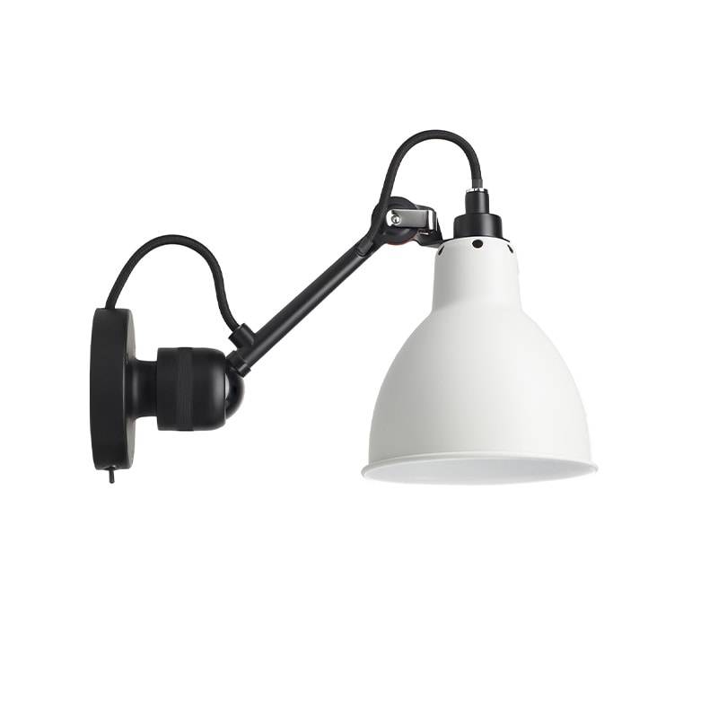 DCW éditions Lampe Gras N°304 SW vägglampa round svart/vit