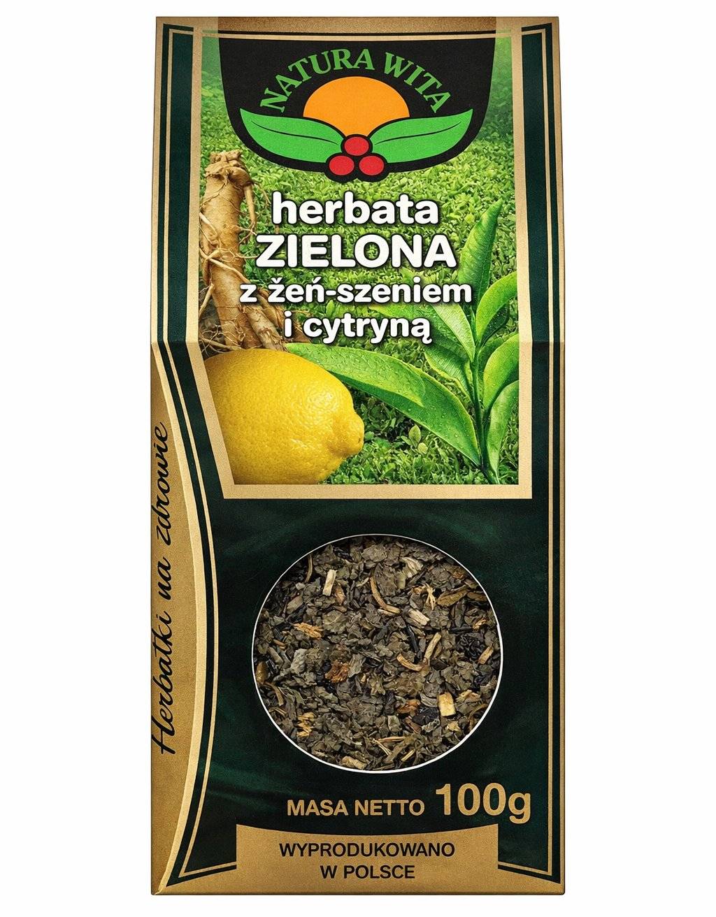 NATURA-WITA - Green Tea With Ginseng And Lemon - 100g