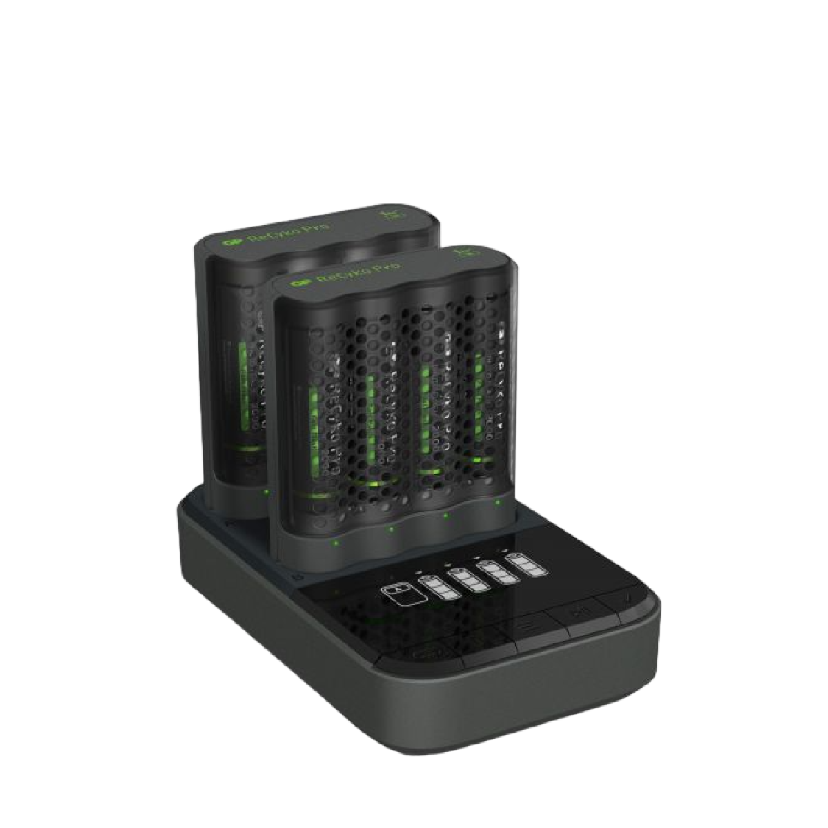Laddstation M461 GP ReCyko Pro AA / AAA med 2 st batteriladdare och 8 st Photoflash-batterier