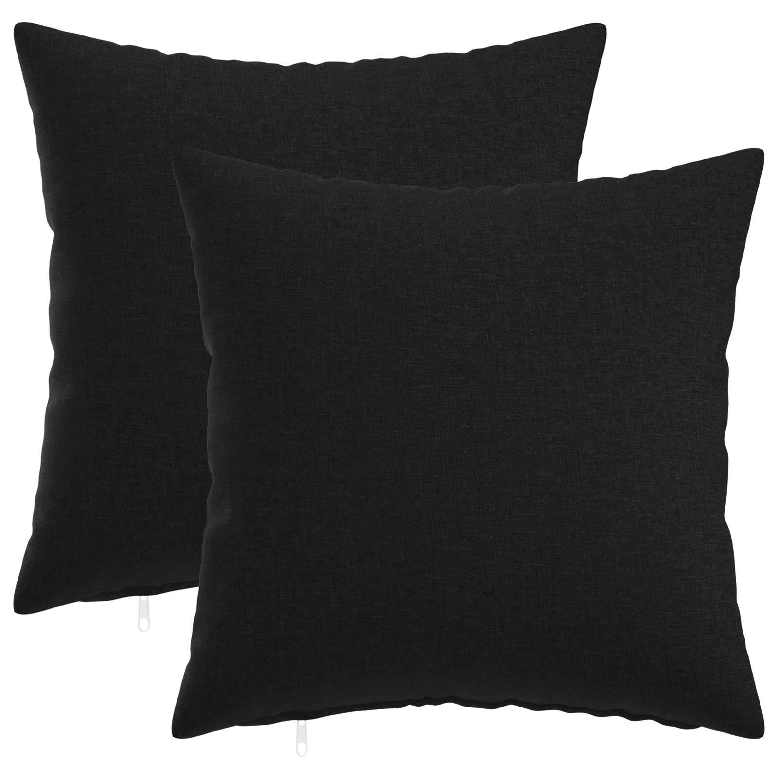 vidaXL Kuddöverdrag 2 st HEERLEN Svart 35 x 35 cm