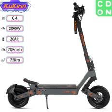 KuKirin G4 foldbar elektrisk løbehjul, 11 tommer brede dæk, 2000w motor, 60V20Ah batteri, maks. hastighed 70 km/t, rækkevidde 75 km