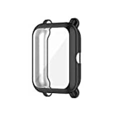 Chofit-hoesjes compatibel met Amazfit Bip U/GTS 2 Mini-hoes, schermbeschermfolie TPU-vergulde beschermhoes Cover Armor Shell voor Amazfit Bip U/GTS 2 Mini/Bip U Pro/Bip S/Bip Smartwatch (zwart)