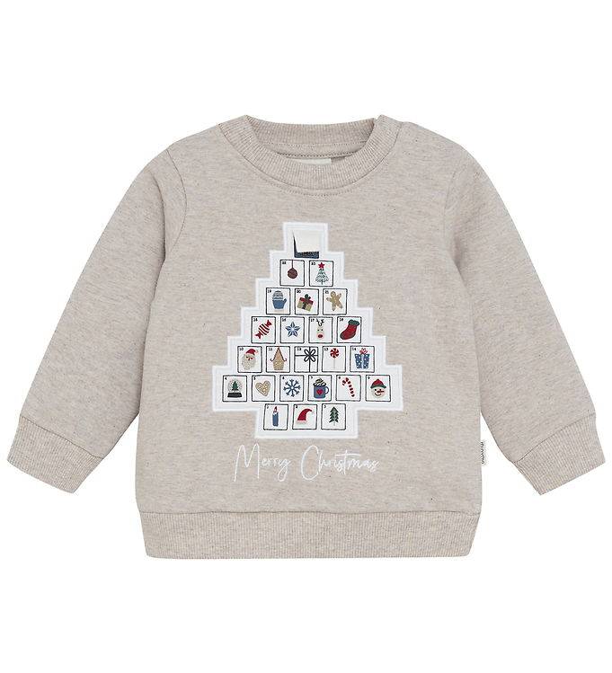 Minymo Sweatshirt - Beige Melange - Minymo - 68 - Sweatshirt