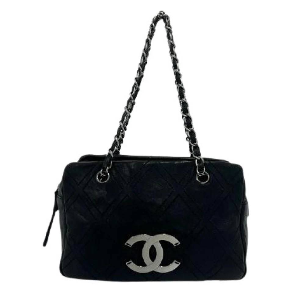 Chanel Vintage Pre-owned Kalveskind Skuldertaske - Vintage - Dame - Sort - ONE SIZE - Uld