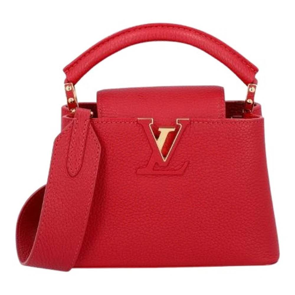 Louis Vuitton Vintage Pre-owned Capucines Mini Håndtaske - Vintage - Dame - Rød - ONE SIZE - Uld