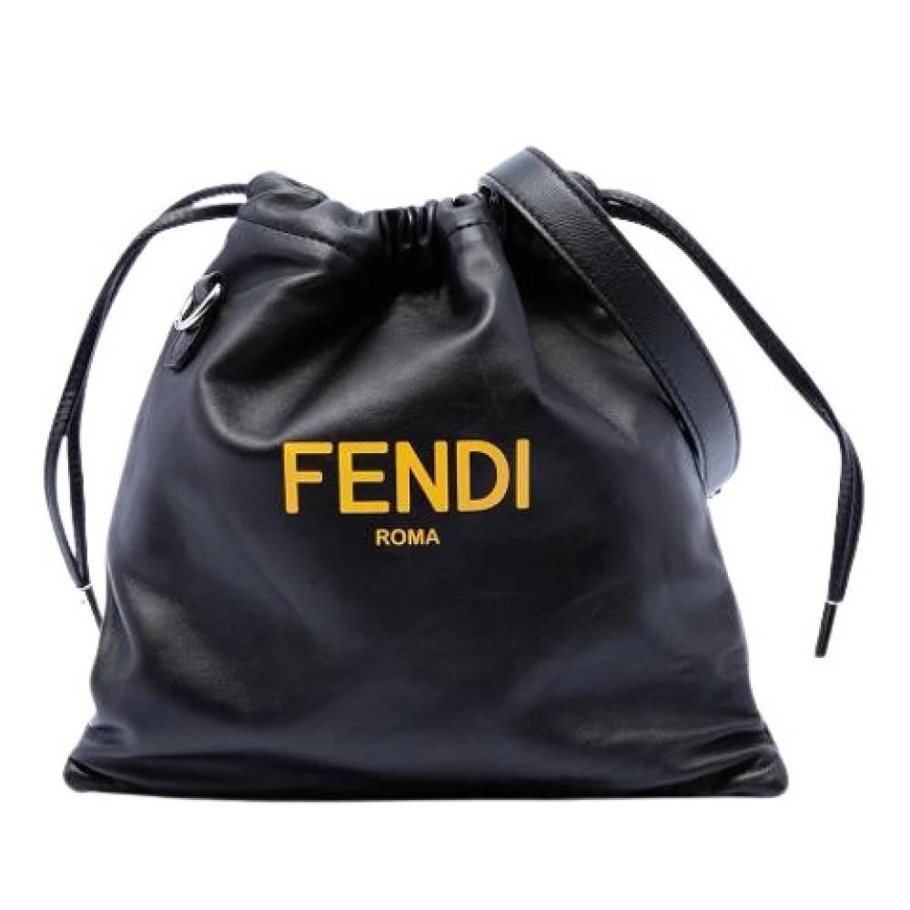 Fendi Vintage Pre-owned Bucket Crossbody Taske - Vintage - Dame - Sort - ONE SIZE - Uld