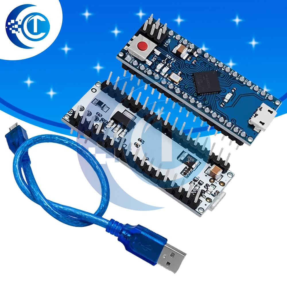 Compact 5V 16MHz ATmega32U4 Micro R3 Module - Nano-Compatible Replacement MCU Board for Arduino Pro Mini