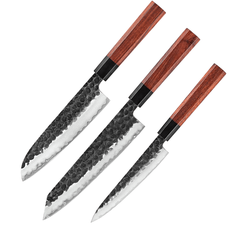 Japansk knivsæt | Santoku Bunka Petty | Tanuki.
