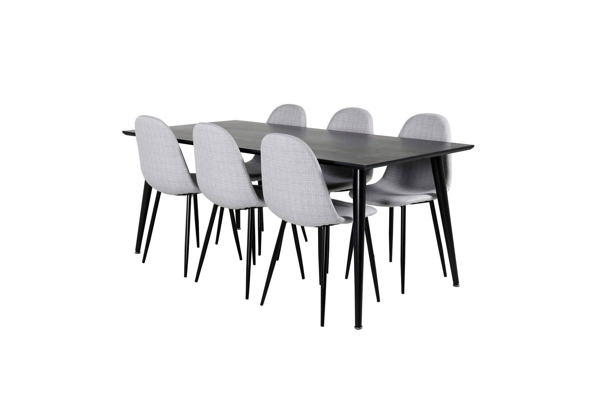 Venture Home Balisa Matgrupp 180 cm + 6 st Ypas Matstolar - Matgrupper Svart Trä