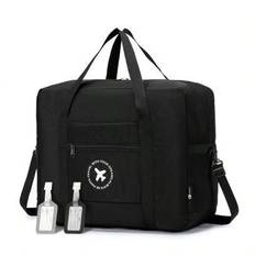 Cabin Bag 45x36x20 New Foldable Travel Bag Carry-On Hand Luggage Small Under-Seat Lightweight Holdall Suitcase Handbag Black Travel Essentials For Hol - Black