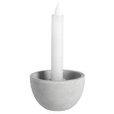 Ljusstake för kronljus grå, 10 x 6 cm