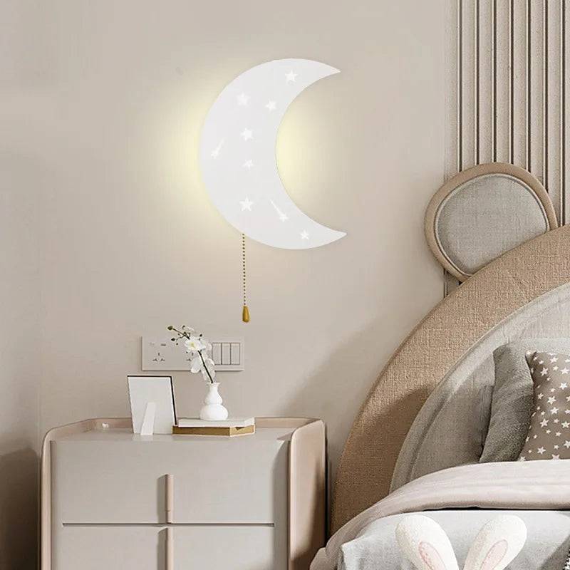 Månen Vägglampa - Modern Vägglampa för Stilsäkra Interiörer och Stämningsfull Belysning - Vit / Varmt ljus