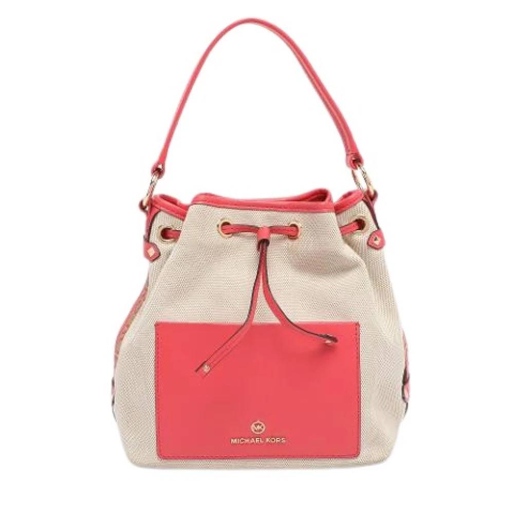 Michael Kors Pre-owned Pre-owned Canvas Bucket Bag - Vintage - Dame - Beige - ONE SIZE -