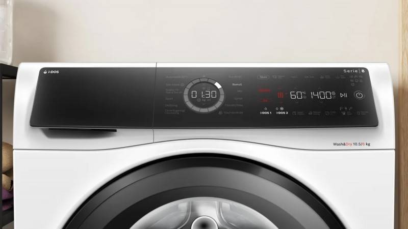 Serie 8, Kombinerad tvätt och tork, 10.5/6 kg, 1400 v/min