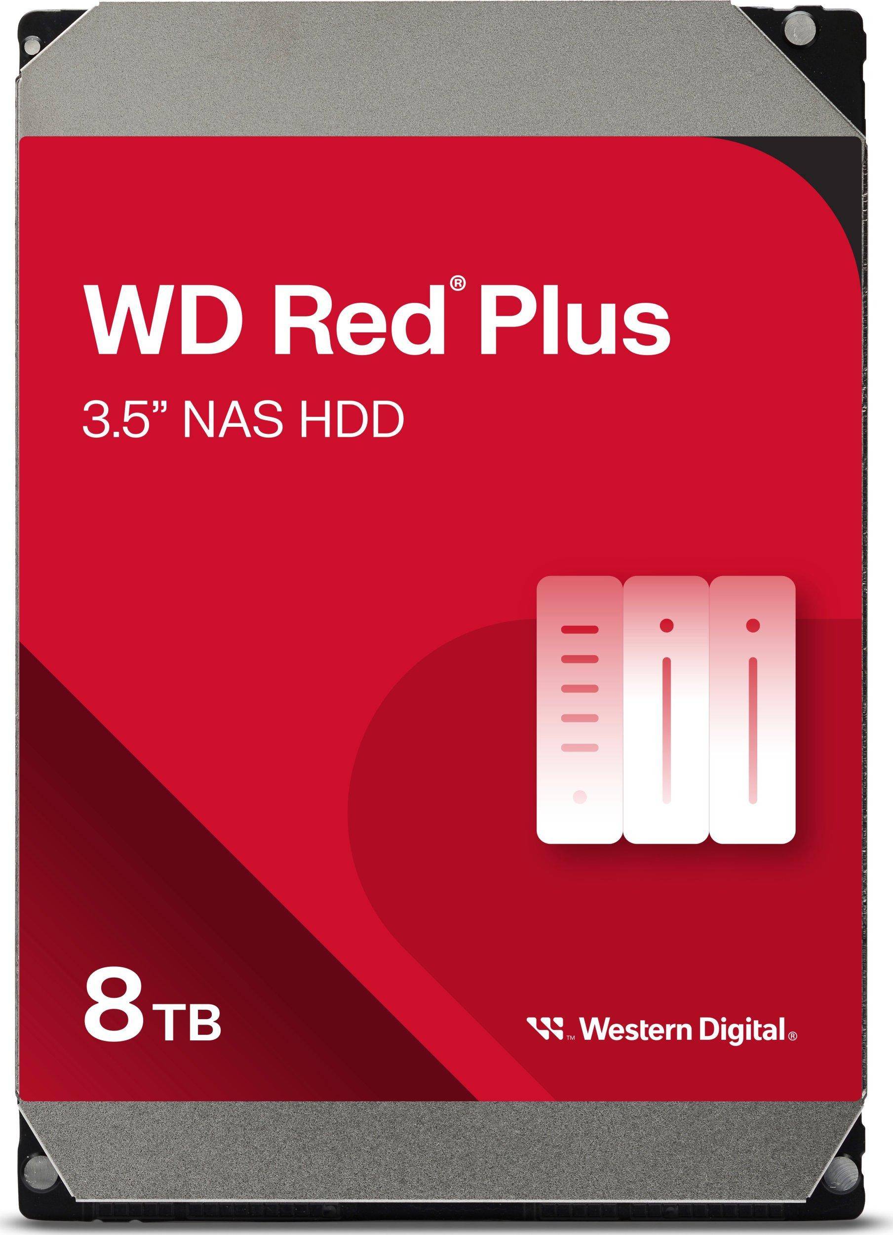 Western Digital WD80EFPX Red Plus Harddisk - 3.5", SATA III, 6 Gb/s - 8TB