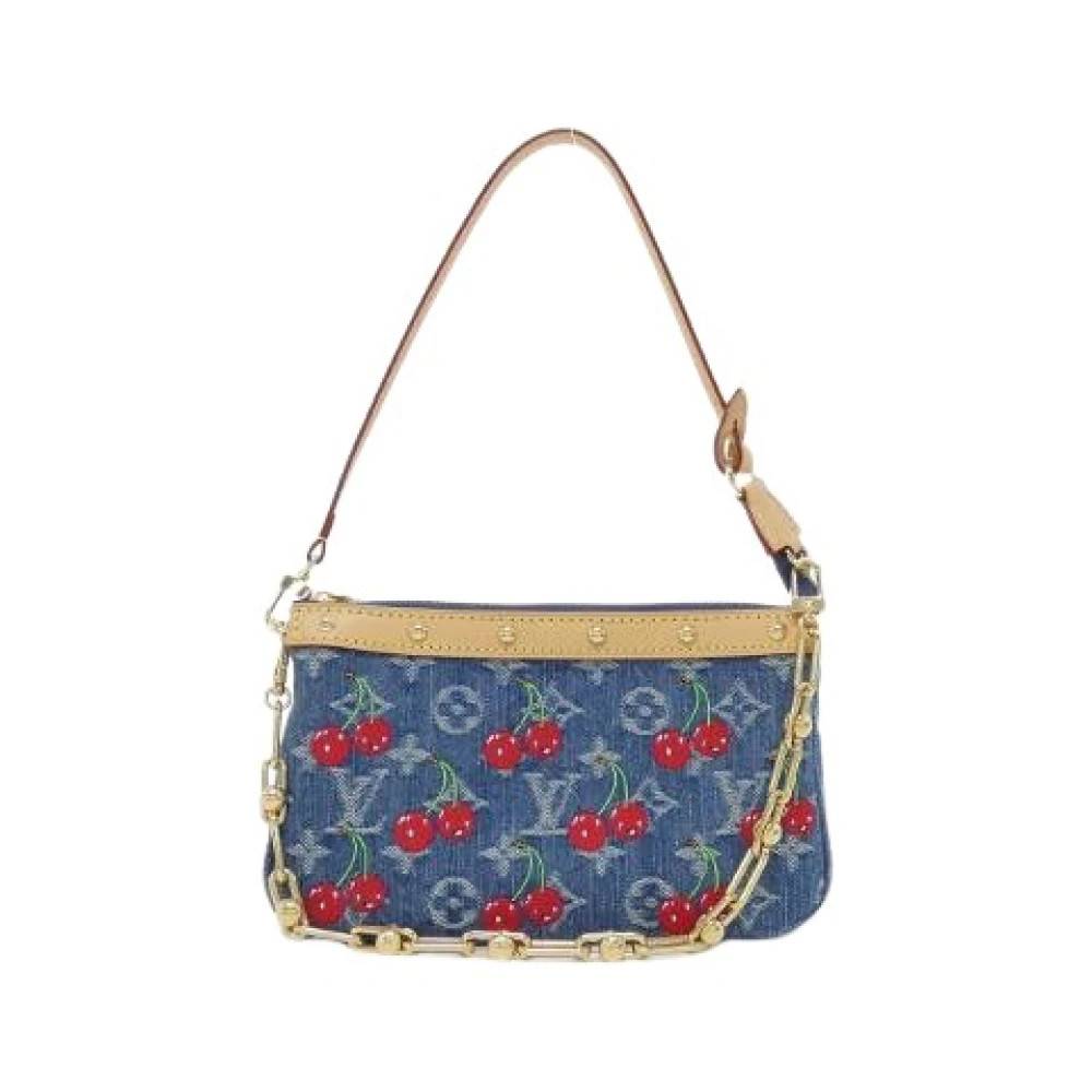Louis Vuitton Vintage - Pre-owned Monogram Cherry Denim Accessories Pouch Vintage - Dam - ONE Size - Denim