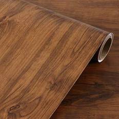1 rulle självhäftande brun träådringstapet PVC avtagbar klistermärke restaurang arbetsrum heminredning kontaktpapper lådskåp möbler renovering täckfil (45cm*500cm,45 cm * 300 cm,45 cm * 100 cm,45 cm * 1000 cm)