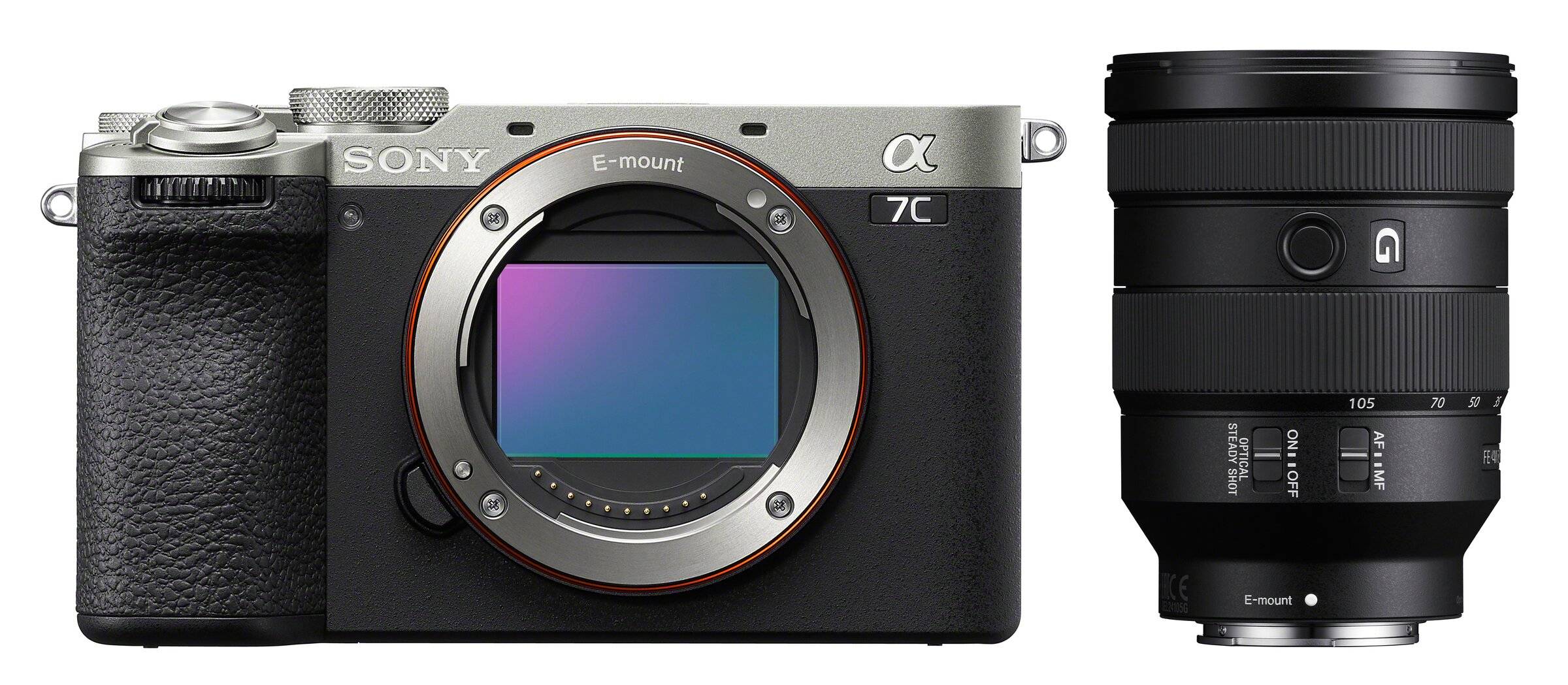 Sony Alpha 7C II (ILCE-7CM2) body + SEL 24-105mm f/4.0 G OSS  silver