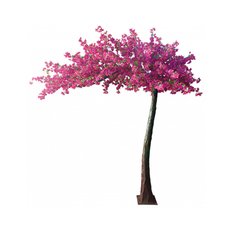 Stort kunstigt Bougainvillea blomstertræ H310 cm - Grøn/Fuchsia