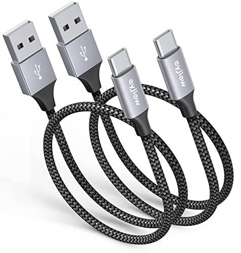 USB C Kabel Kurz 50cm, [0.5M, 2Stück] USB auf USB C Kabel 3A Ladekabel