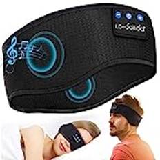 LC-dolida sovhörlurar Bluetooth 5.4, sömn-pannband hörlurar headband sovmask, sporthörlurar musik sova pannband för sport träning, jogging, yoga, resor