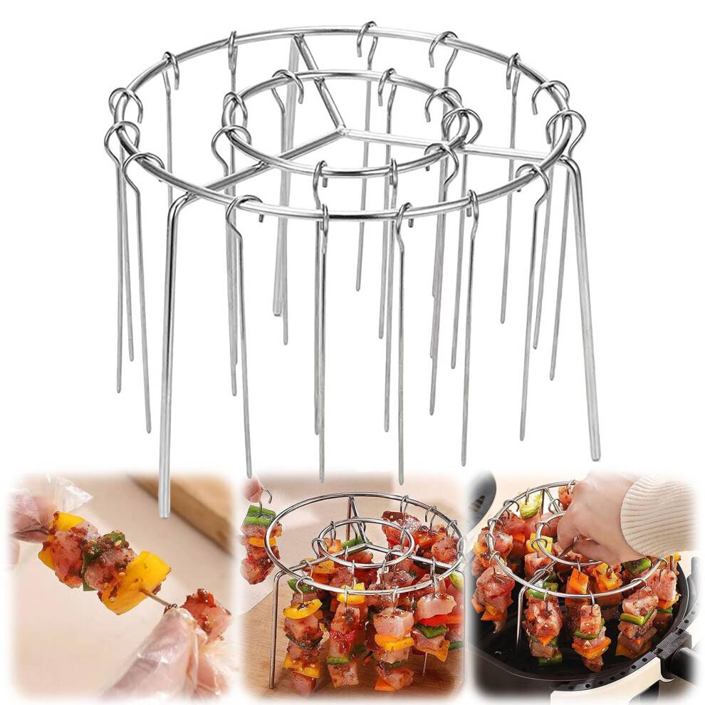 Vertikal kebabgrillrist til airfryer – 304 rustfrit stål