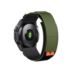 Velcro Nylon Urrem til Garmin 22 mm. Quickfit-Grøn