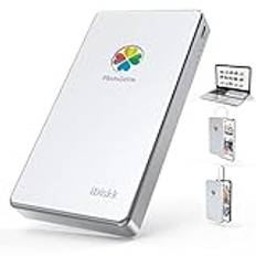 iDiskk 2 TB (2 000 GB) extern blixt iPhone-hårddisk, MFi-certifierad 3-i-1 inbyggd kabel x 3 bärbar hårddisk, USB-C hårddisk för senaste iPhone/iPad/Mac/PC och TYPE-C-mobilerna