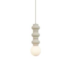Retro pendellampe beige med mat glas - Fedde