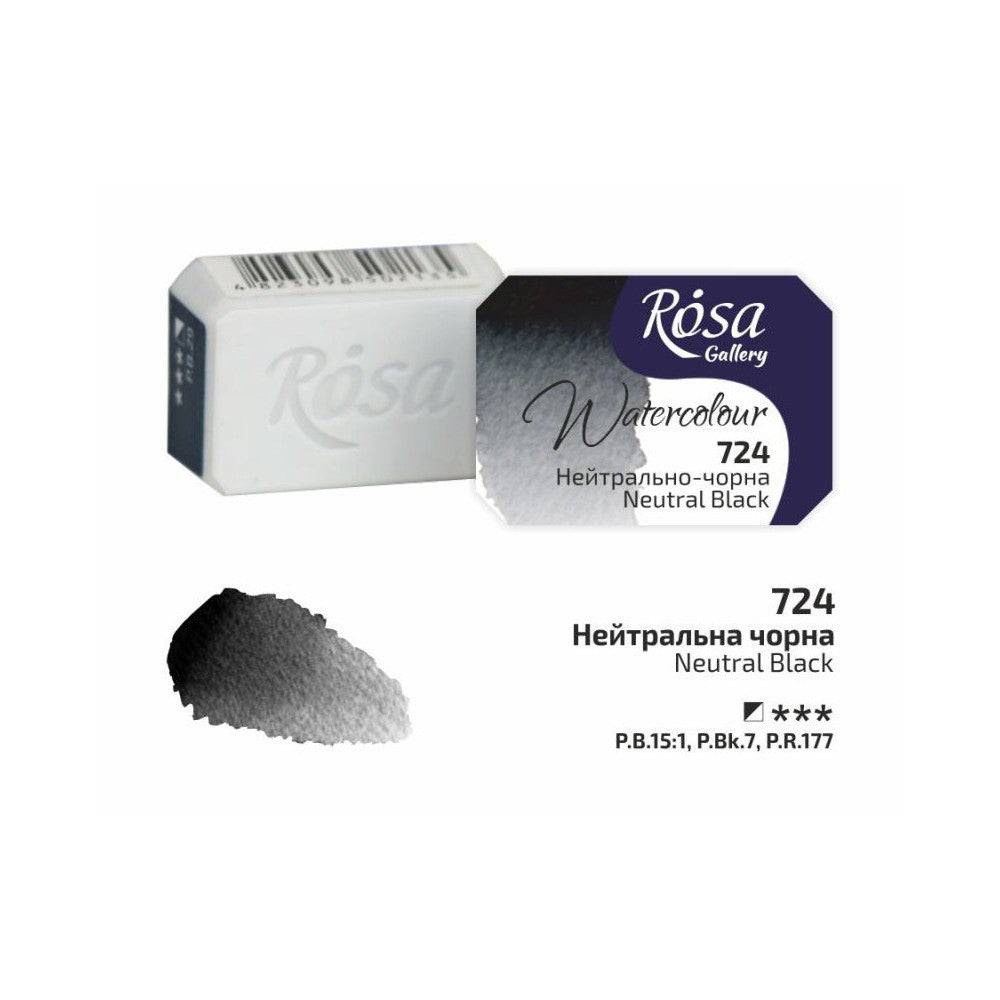 ROSA Gallery Fine Art akvarellfärger 1/1 Kopp 724 Neutral black