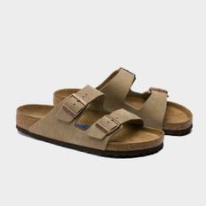 Birkenstock Mens Arizona Regular Soft Footbed Suede Taupe (951301)