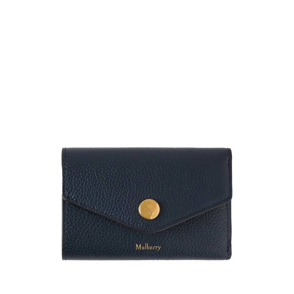 Mulberry Rl6447-205U888 Small Classic Grain Wallet - Accessories - Dame - Blå - ONE SIZE - Læder
