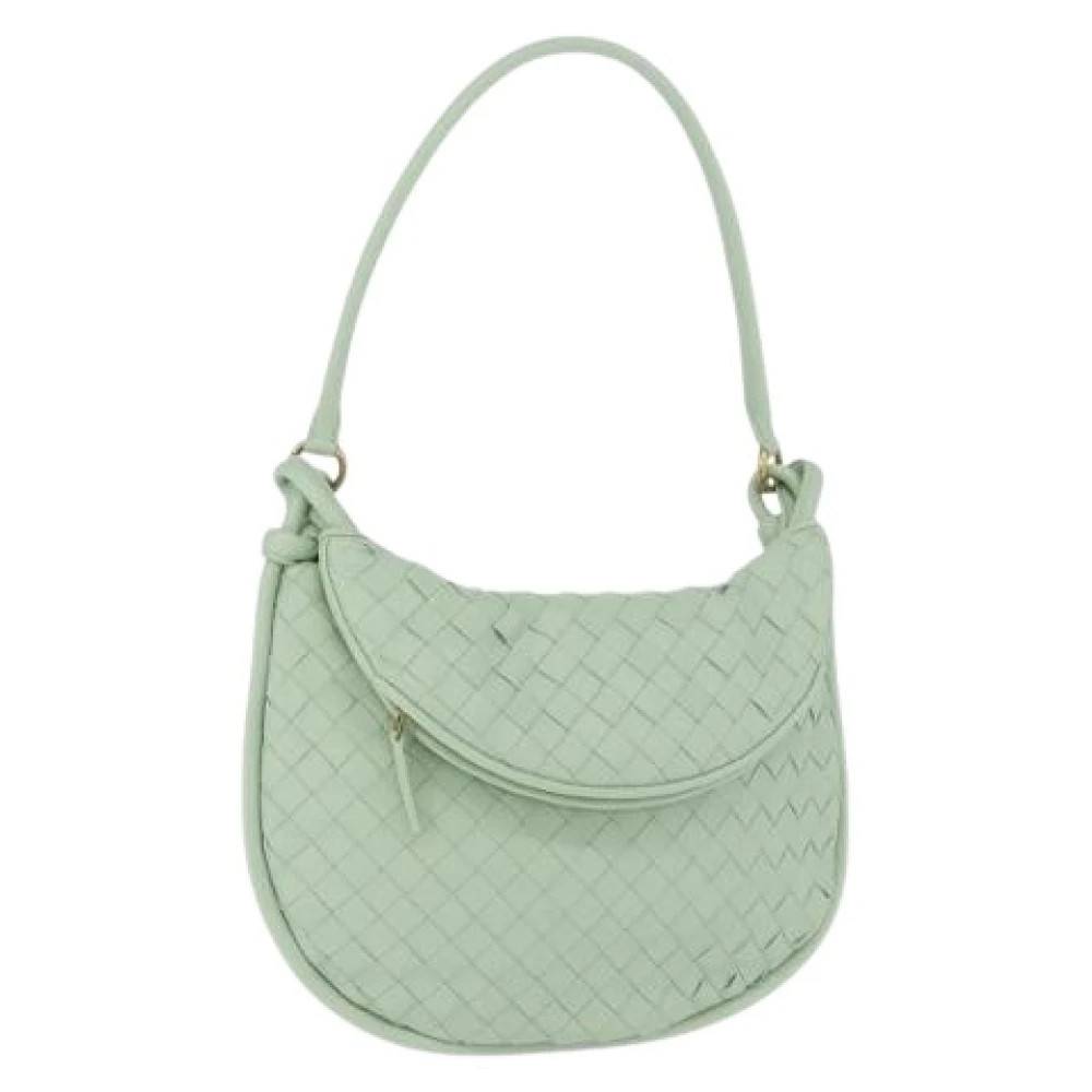 Bottega Veneta Vintage Pre-owned Vintage Skuldertaske - Vintage - Dame - Grøn - ONE SIZE - Uld