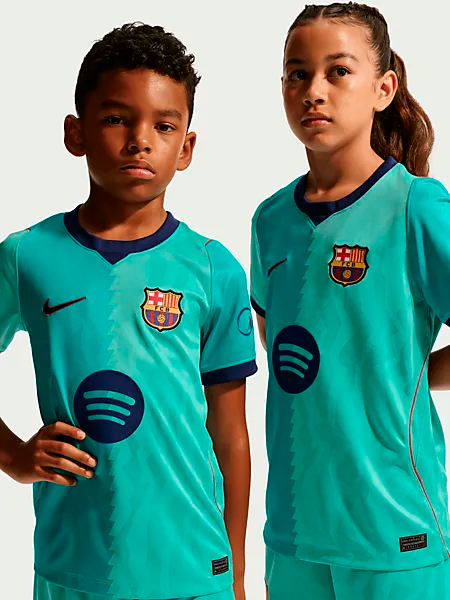 Nike Fcb Y Nk Df Jsy Ss Stad 3r Fanshop Fotboll Green Frost - Medium