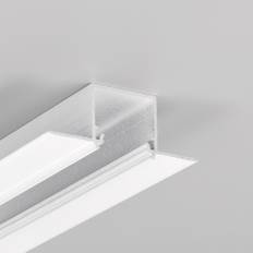 2m aluminiumsprofil LINEA-IN20 TRIMLESS EE7F - Hvit lakkerte, innsparkling, LED skinne