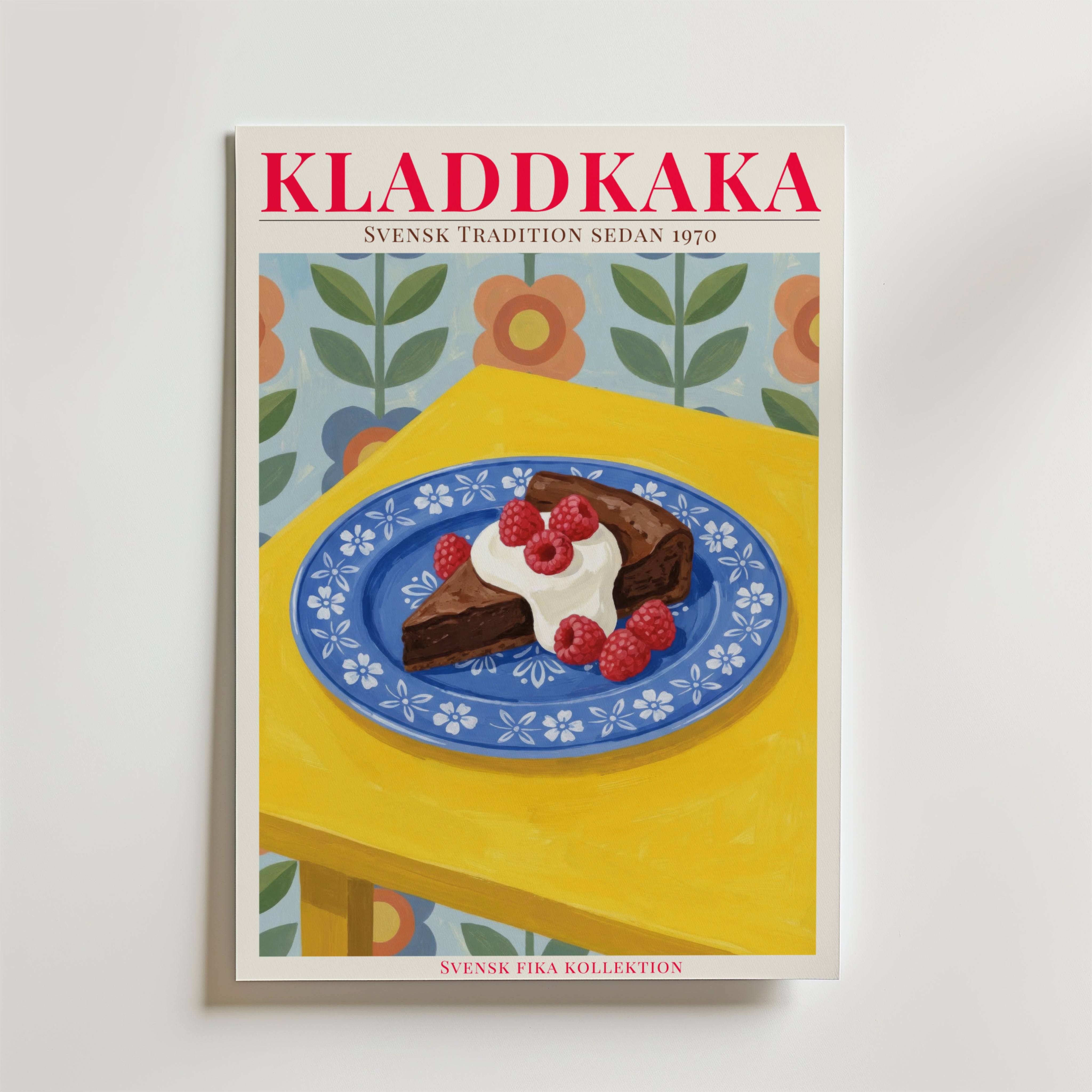 Kladdkaka Poster - Premium Canvas 40x50 cm