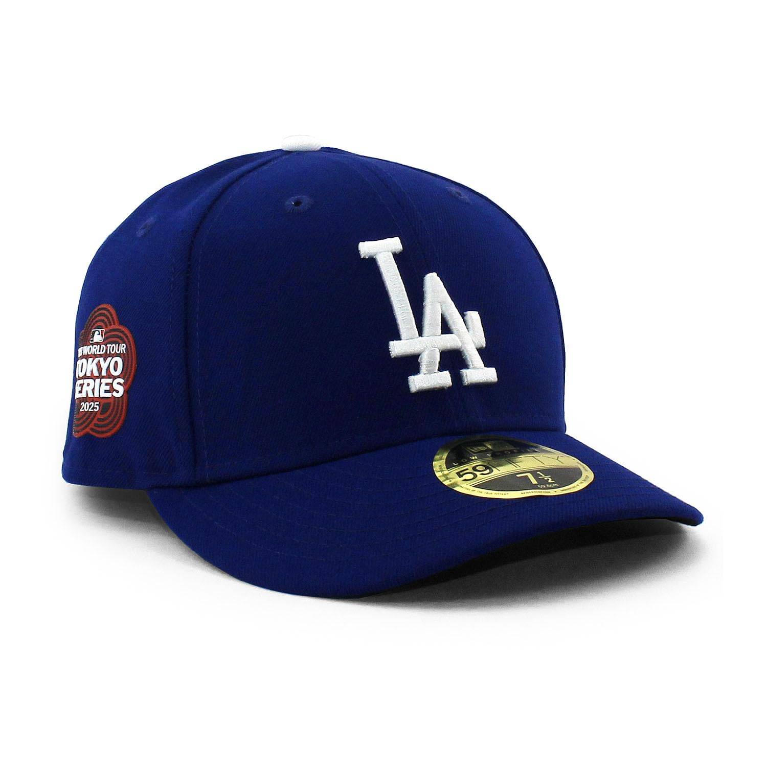 MLB 2025 Opening Game Tokyo Series Model Cap LP59FIFTY Los Angeles Dodgers MLB TOKYO SERIES LOW CROW CAP LA DODGERS Hat 5950 LC LP Authentic Shohei blå