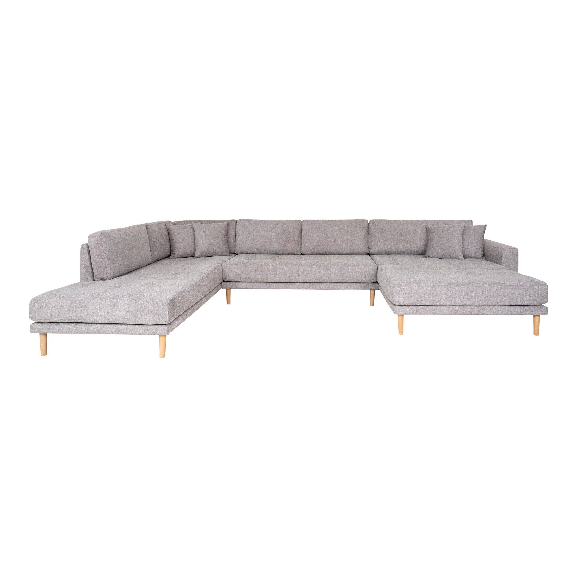 House Nordic - Lido U-Sofa Åben Ende, højrevendt lysegrå