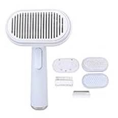 AMAYHOON 5 in 1 Multifunctional Pet Grooming Set Pin Brush, Hair Brush, Depilatory Comb, Bath Massage Brush, Suitable for Small and Large, Long haired and Short haired Pets (Blue) (5 in 1)