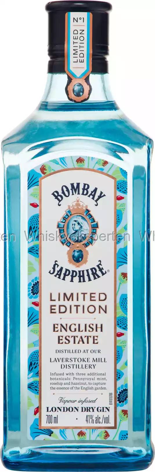 Bombay Sapphire English Estate Gin 70 cl, 41%