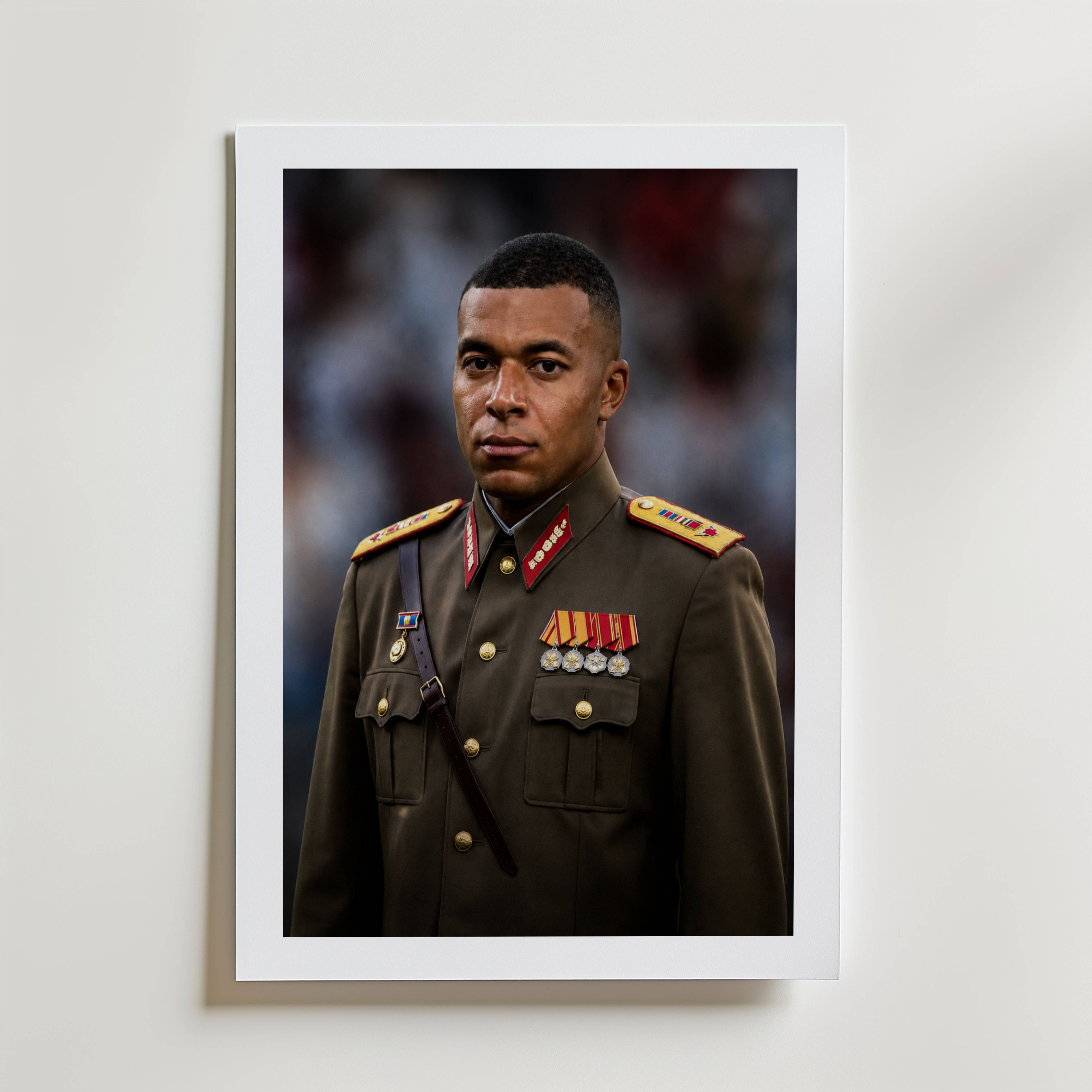 Dictator Mbapp� Poster - Fine Art Poster 13x18 cm Med passepartout